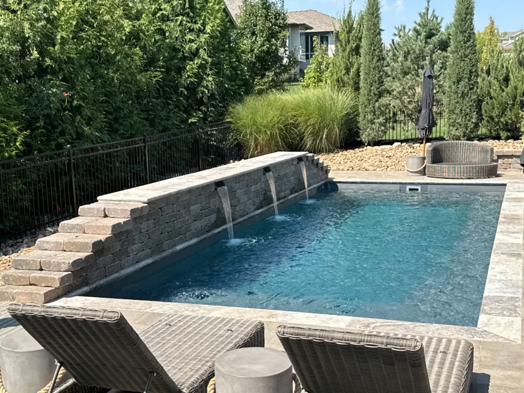 Reflection fiberglass pool design Johnson County